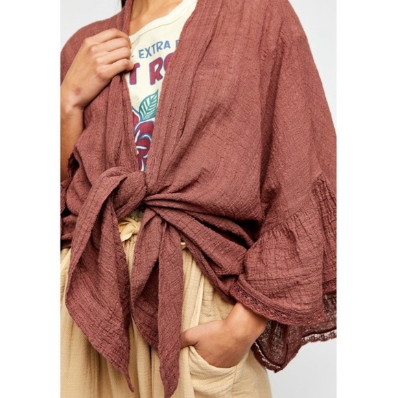 Free People Jackets & Blazers - Free People Rosewood Poppy Kimono